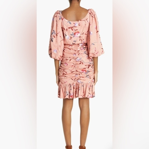 TiMo Ruched Floral Embroidered Jacquard Dress - Picture 2 of 12